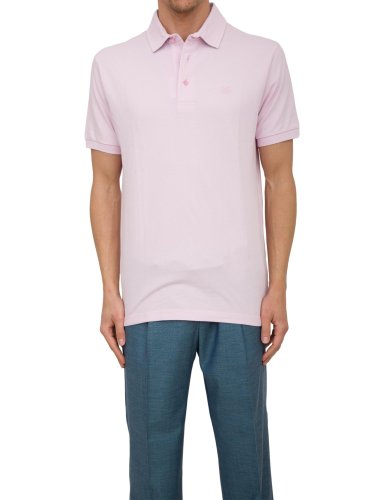 Мужское поло ETRO POLO ROMA PRINTED UNDERCOLLAR ROSA