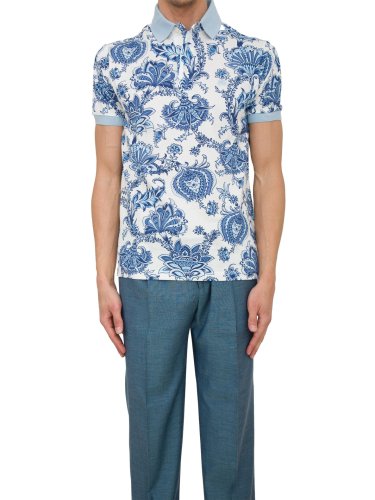 Мужское поло ETRO POLO ROMA CELESTE