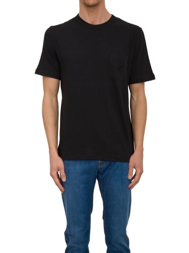 Мужская футболка JACOB COHEN  T-SHIRT GIROCOLLO COSTINA + TASCHINO NERO
