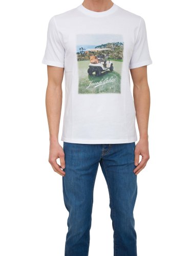 Чоловіча футболка JACOB COHEN T-SHIRT GIROCOLLO COSTINA BIANCO