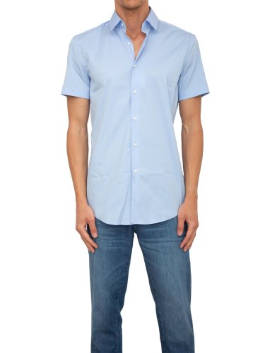 Чоловіча сорочка з коротким рукавом BOSS Shirts AZZURRO