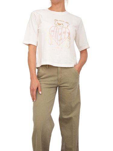 Жіноча футболка GUESS JEANS Graphic t-shirts AVORIO