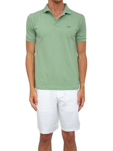 Мужское поло SUN68 POLO BASIC S/S VERDE