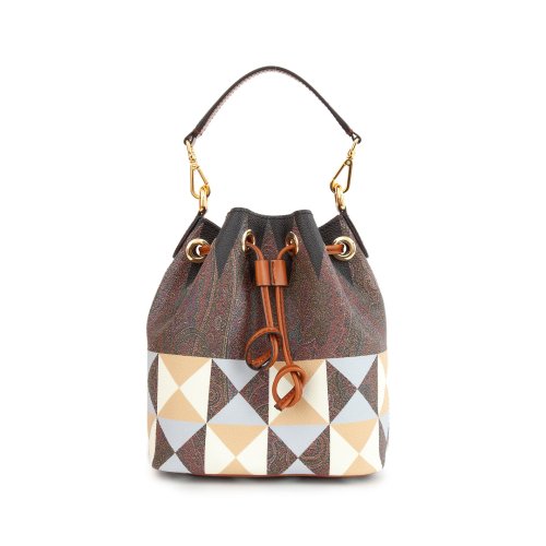Женская сумка с ручками ETRO BORSA A TRACOLLA PVC STAMPA PATCH 17,5X21X12 FANTASIA