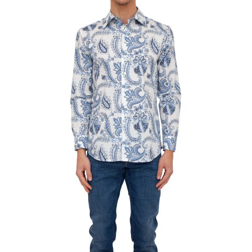 Чоловіча сорочка з довгим рукавом ETRO CAMICIA ROMA BLU