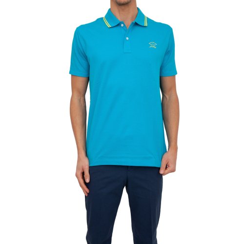 Мужское поло PAUL&SHARK POLO IN COTONE TURCHESE