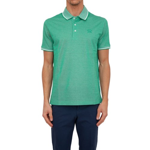 Мужское поло PAUL&SHARK POLO IN COTONE VERDE