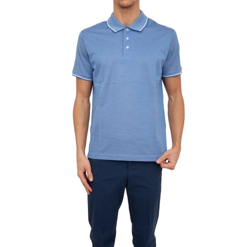 Чоловіче поло PAUL&SHARK POLO IN COTONE BLU