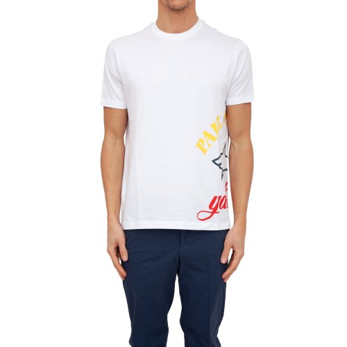 Чоловіча футболка PAUL&SHARK T-SHIRT IN COTONE BIANCO