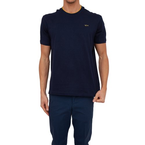Чоловіча футболка PAUL&SHARK T-SHIRT IN COTONE BLU