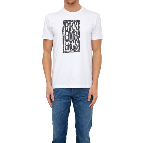 Мужская футболка BIKKEMBERGS MAGLIETTA BIANCO