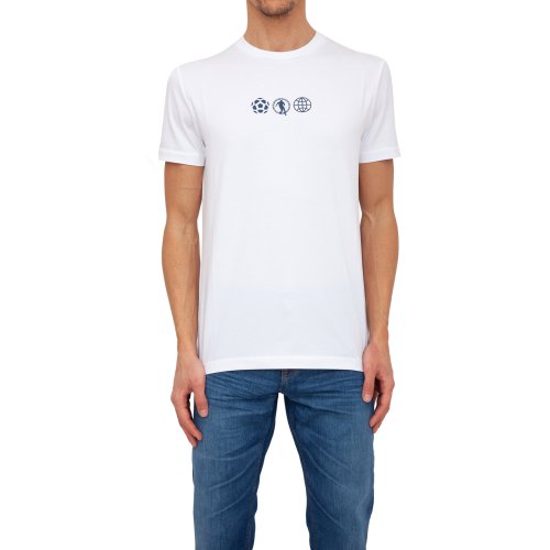 Мужская футболка BIKKEMBERGS  MAGLIETTA BIANCO