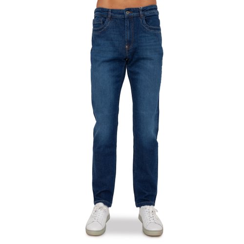 Чоловічі джинси BIKKEMBERGS PANT.5 TASCHE DENIM BLU DENIM