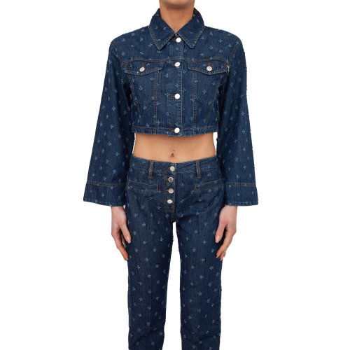 Женский пиджак LOVE MOSCHINO GIUBBINO BLU DENIM