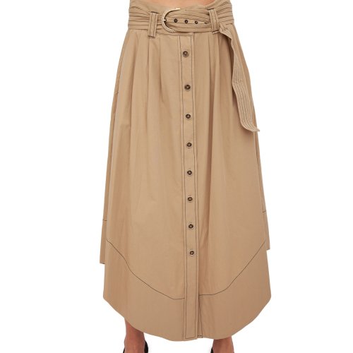 Длинная юбка TWIN-SET GONNA BEIGE