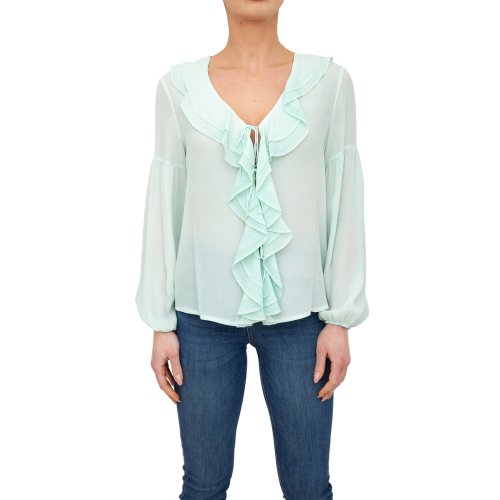 Жіноча сорочка з довгим рукавом GUESS JEANS CAMICIE MANICA LUNGA ACQUAMARINA