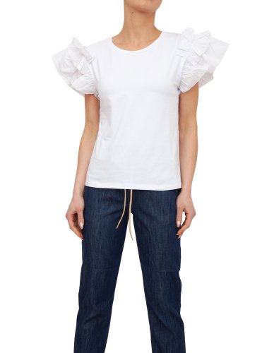 Женская футболка LIU JO T-SHIRT MODA M/C BIANCO