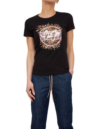 Жіноча футболка LIU JO ECS T-SHIRT MODA M/C NERO