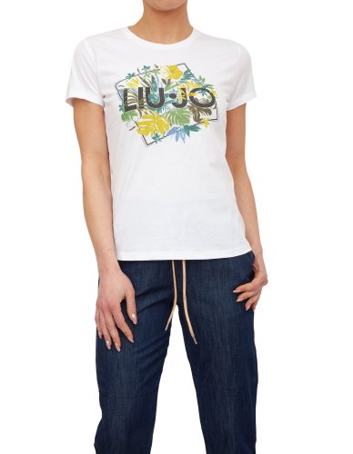 Жіноча футболка LIU JO ECS T-SHIRT MODA M/C BIANCO