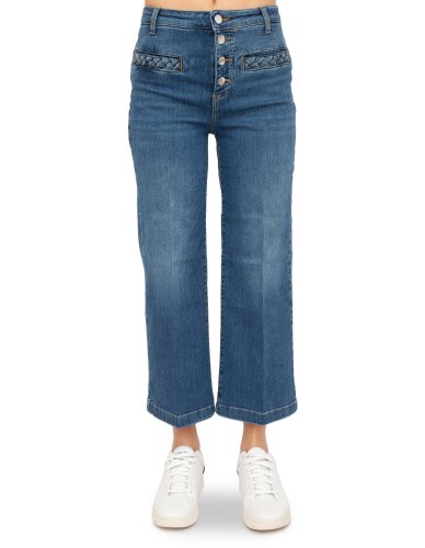 Жіночі джинси LIU JO PANT.FLARE BRAID H.W. BLU DENIM