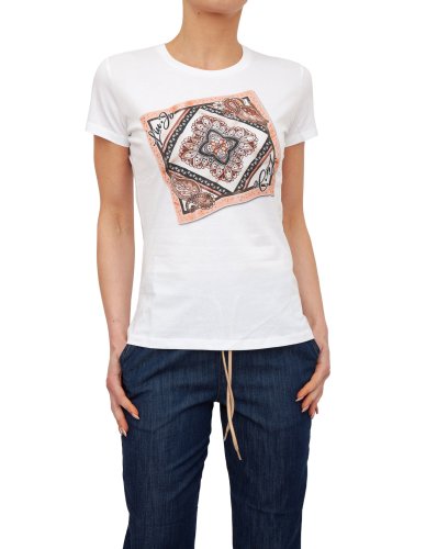 Женская футболка LIU JO ECS T-SHIRT MODA M/C BIANCO