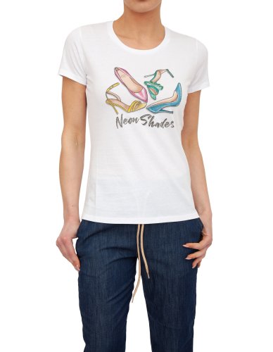 Женская футболка LIU JO T-SHIRT MODA M/C BIANCO