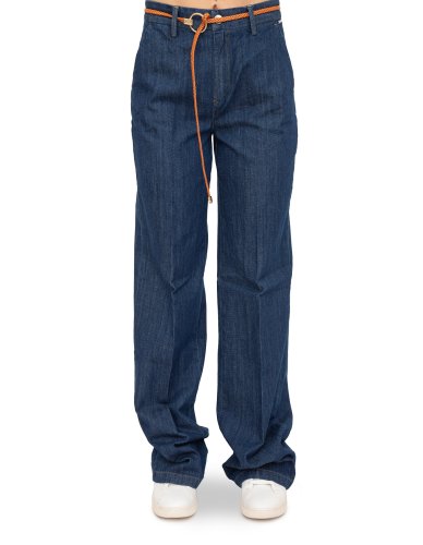 Женские джинсы LIU JO PANT.FLARE BELT REG.W. BLU DENIM