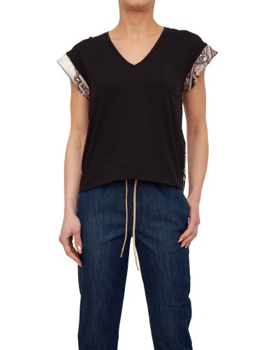 Женская футболка LIU JO T-SHIRT MODA M/C NERO