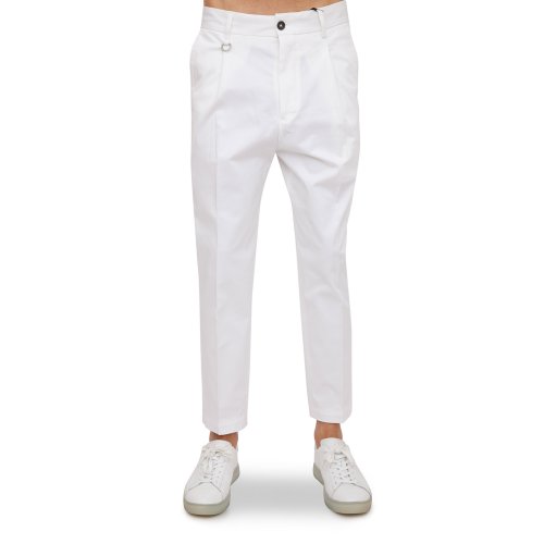 Мужские повседневные брюки PAOLO PECORA Pantalone Tessuto BIANCO