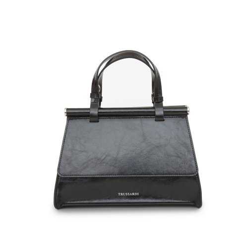 Жіноча сумка з ручками TRUSSARDI ARCAS TOP HANDLE CRACKLE' LEATHER NERO