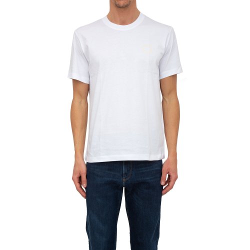 Чоловіча футболка TRUSSARDI T-SHIRT SMALL GREYHOUND PRINT COTTON JERSEY 30/1 BIANCO