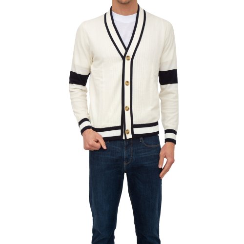 Мужской кардиган PAOLO PECORA Maglia Cardigan AVORIO