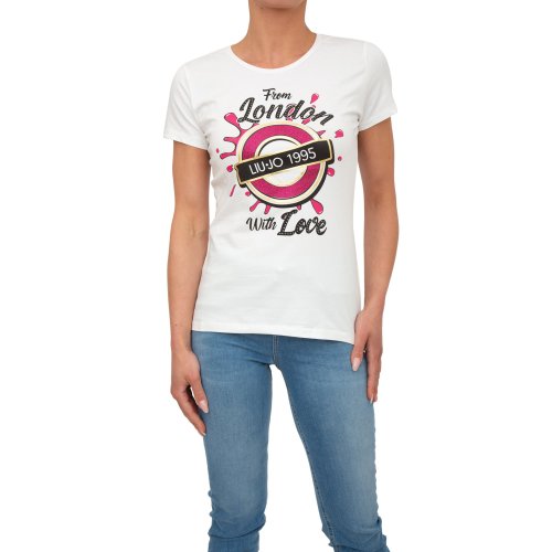 Жіноча футболка LIU JO ECS T-SHIRT M/C BIANCO