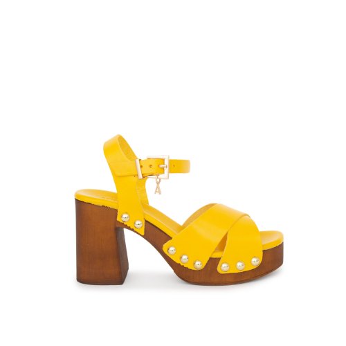Женские босоножки TWIN-SET ZOCCOLO GIALLO