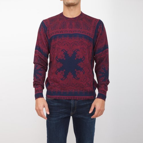 Мужской свитер ETRO C-NECK ROSSO