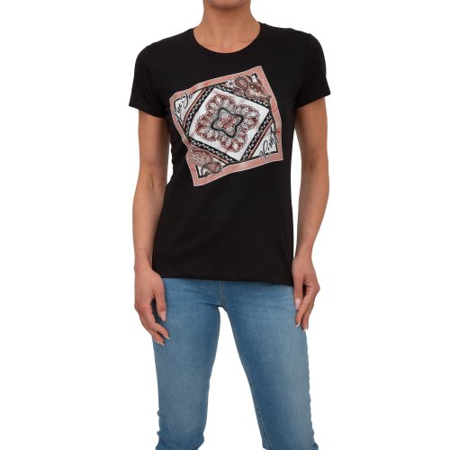 Жіноча футболка LIU JO ECS T-SHIRT MODA M/C NERO