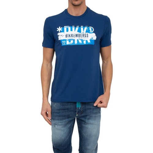Чоловіча футболка BIKKEMBERGS MAGLIETTA BLU