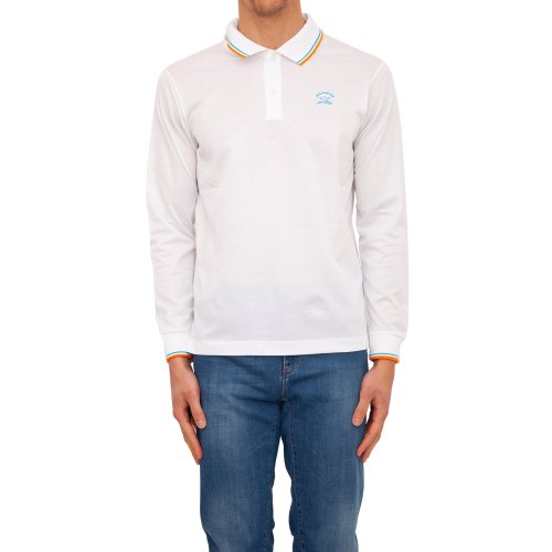 Чоловіче поло PAUL&SHARK POLO BASE COTONE BIANCO