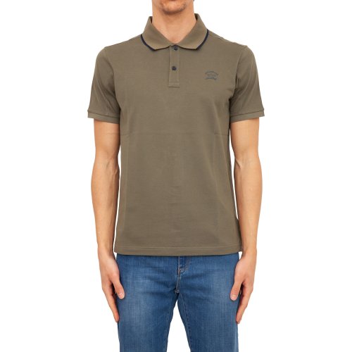 Мужское поло PAUL&SHARK POLO BASE COTONE VERDE