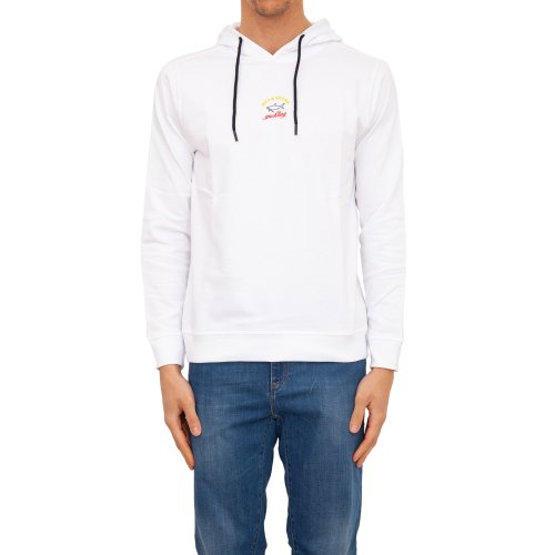 Чоловіча толстовка PAUL&SHARK GIROCOLLO CAPPUCCIO COTON BIANCO