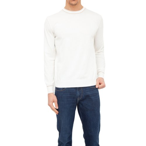 Чоловічий светр ELEVENTY ROUND NECK SWEATER AVORIO