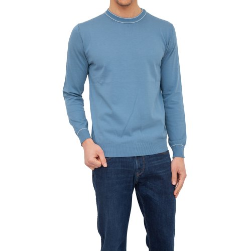 Чоловічий светр ELEVENTY ROUND NECK SWEATER BLU