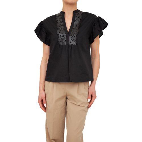 Женская блузка TWIN-SET TOP NERO