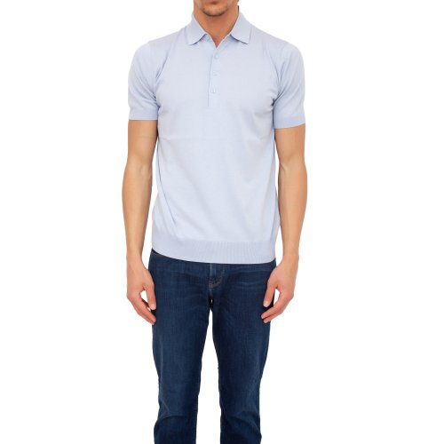 Чоловіче поло PAOLO PECORA Maglia A Polo AZZURRO