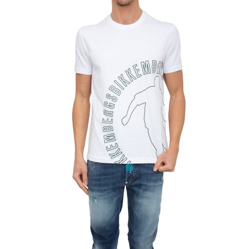 Чоловіча футболка BIKKEMBERGS MAGLIETTA BIANCO