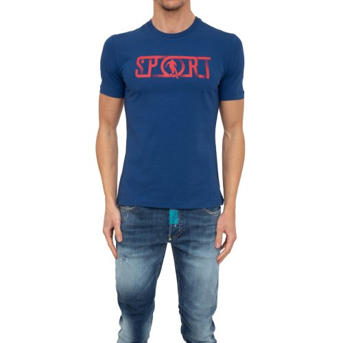 Чоловіча футболка BIKKEMBERGS MAGLIETTA BLU