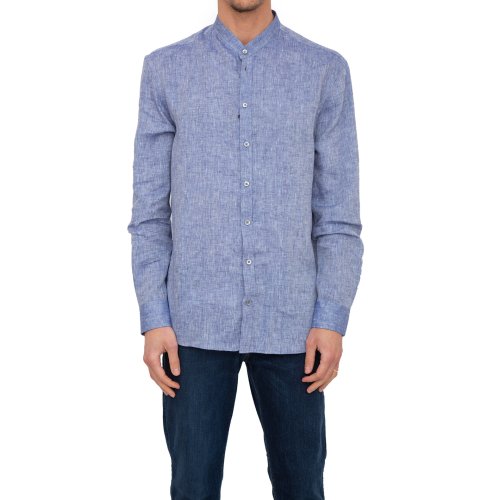 Мужская рубашка с длинным рукавом EMPORIO ARMANI SHIRT BLU
