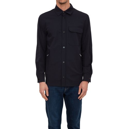 Чоловіча сорочка з довгим рукавом EMPORIO ARMANI CAMICIA BLU