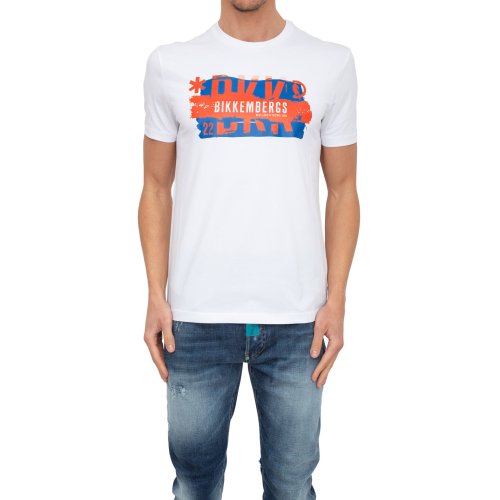 Чоловіча футболка BIKKEMBERGS MAGLIETTA BIANCO