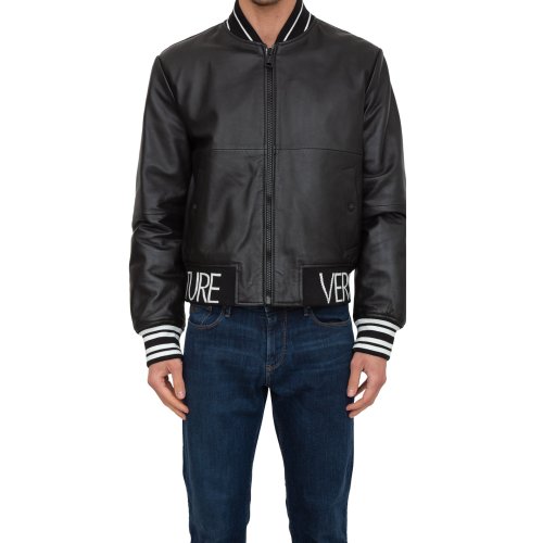 Чоловіча куртка VERSACE JEANS COUTURE CAPOSPALLA PELLE NERO